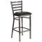Emma and Oliver Clear Coated Ladder Back Metal Restaurant Dining Barstool